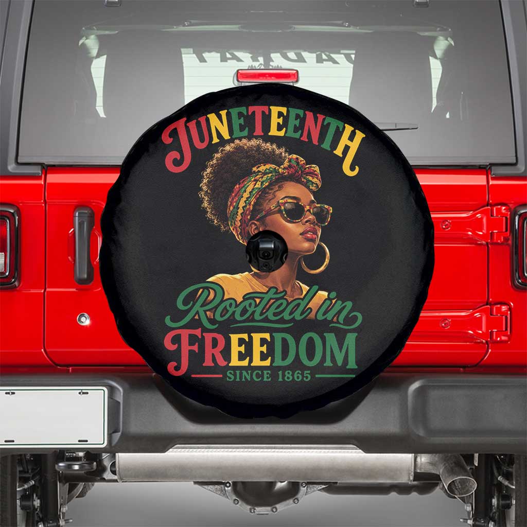 Juneteenth Rooted In Freedom Since 1865 Spare Tire Cover Black Women African American