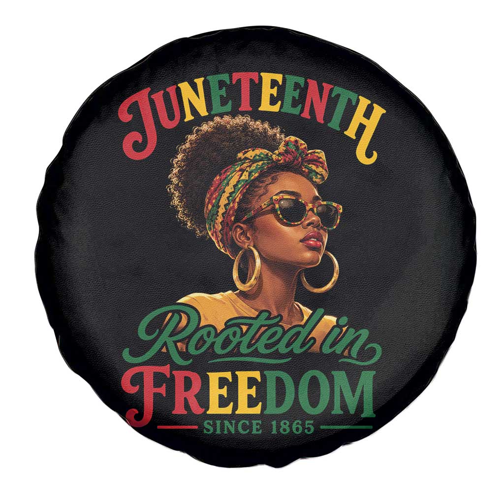 Juneteenth Rooted In Freedom Since 1865 Spare Tire Cover Black Women African American