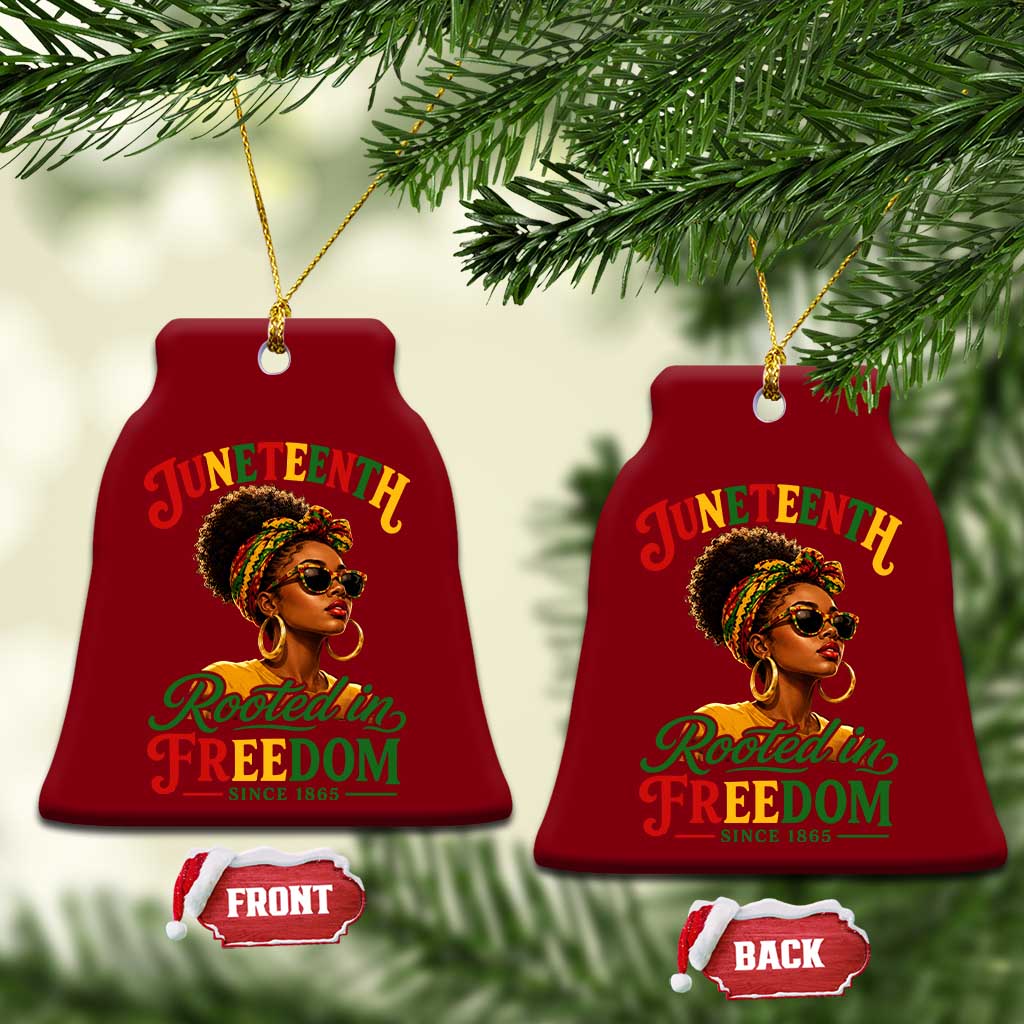 Juneteenth Rooted In Freedom Since 1865 Ceramic Ornament Black Women African American