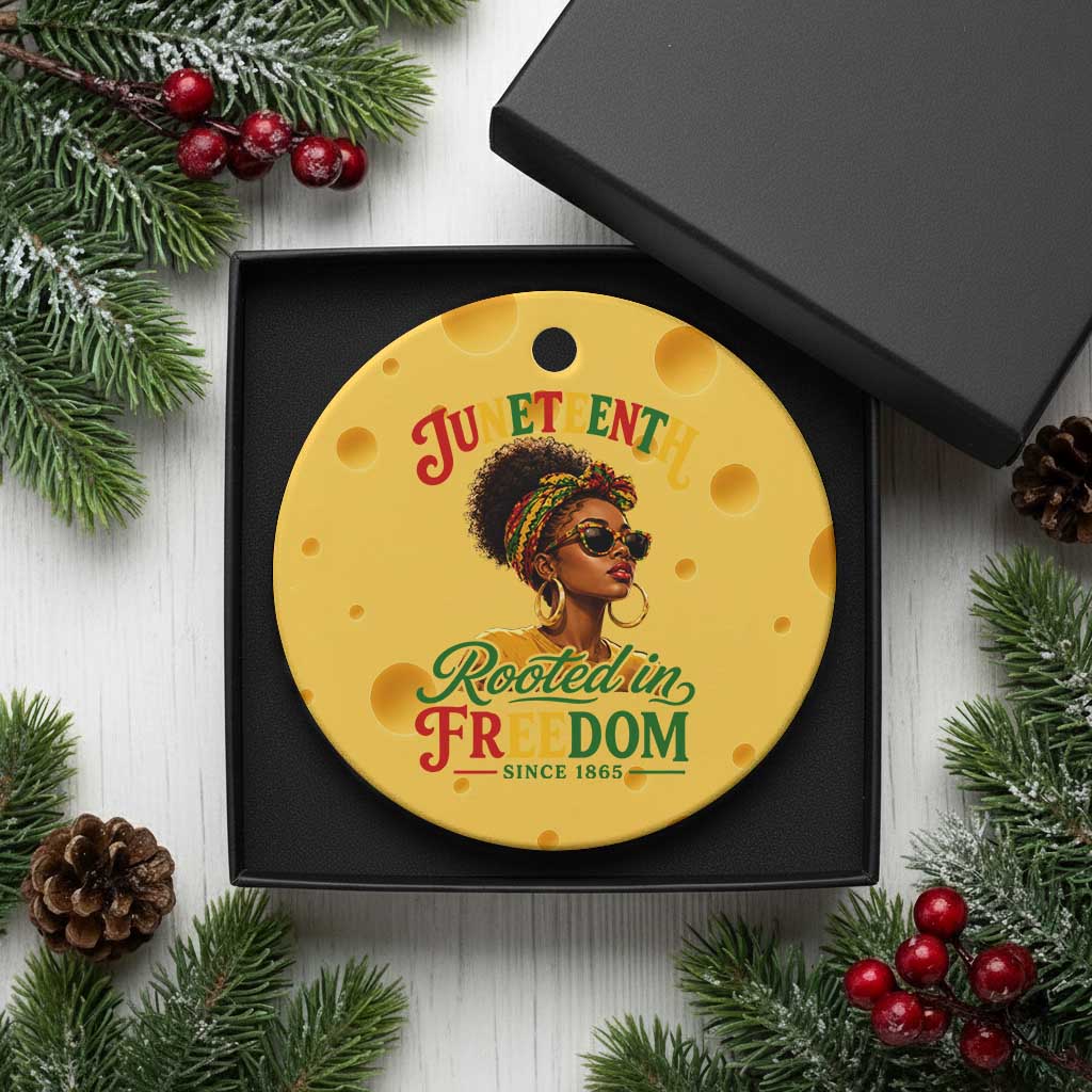 Juneteenth Rooted In Freedom Since 1865 Ceramic Ornament Black Women African American