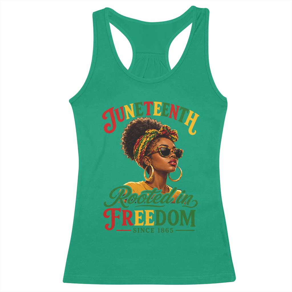 Juneteenth Rooted In Freedom Since 1865 Racerback Tank Top Black Women African American