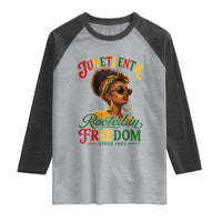 Juneteenth Rooted In Freedom Since 1865 Raglan Shirt Black Women African American