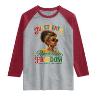 Juneteenth Rooted In Freedom Since 1865 Raglan Shirt Black Women African American