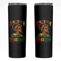 Juneteenth Rooted In Freedom Since 1865 Skinny Tumbler Black Women African American