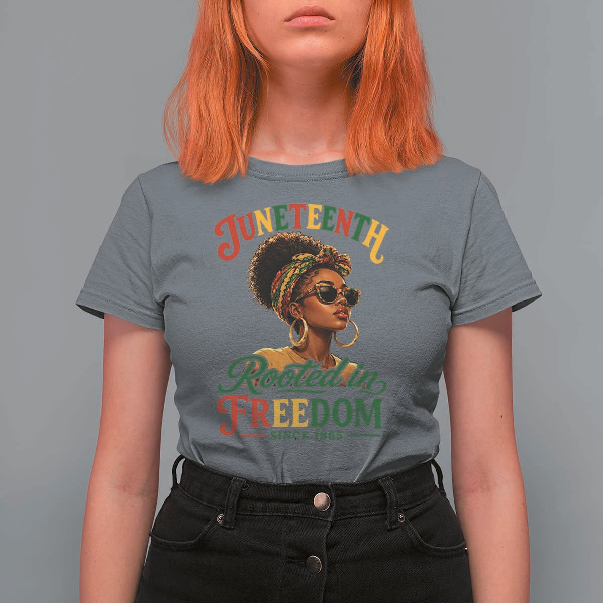 Juneteenth Rooted In Freedom Since 1865 T Shirt For Women Black Women African American