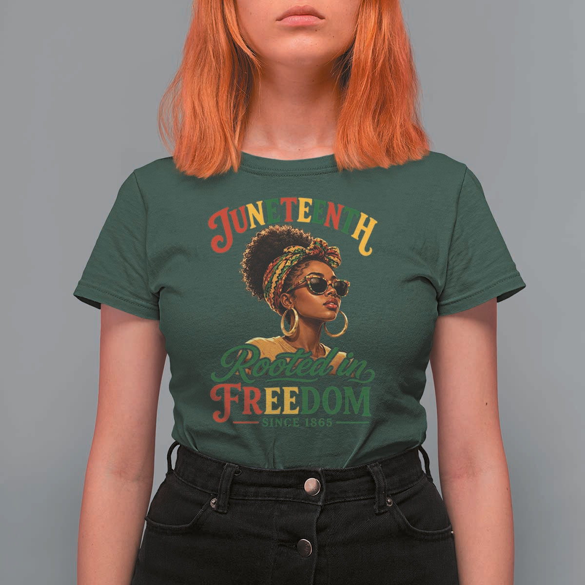 Juneteenth Rooted In Freedom Since 1865 T Shirt For Women Black Women African American
