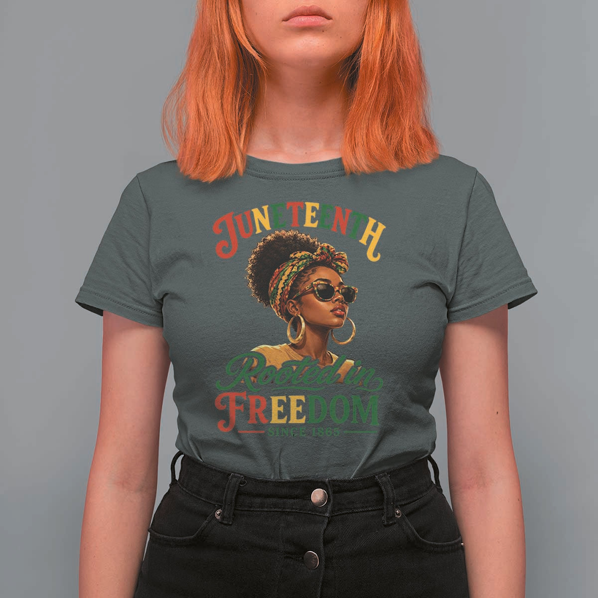 Juneteenth Rooted In Freedom Since 1865 T Shirt For Women Black Women African American