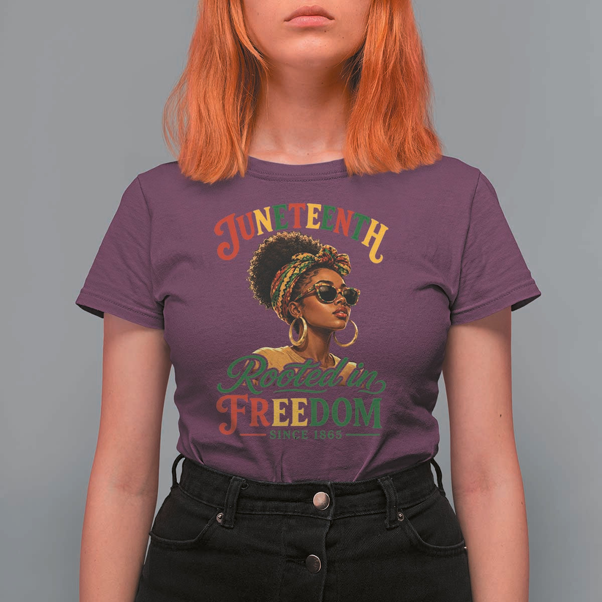 Juneteenth Rooted In Freedom Since 1865 T Shirt For Women Black Women African American