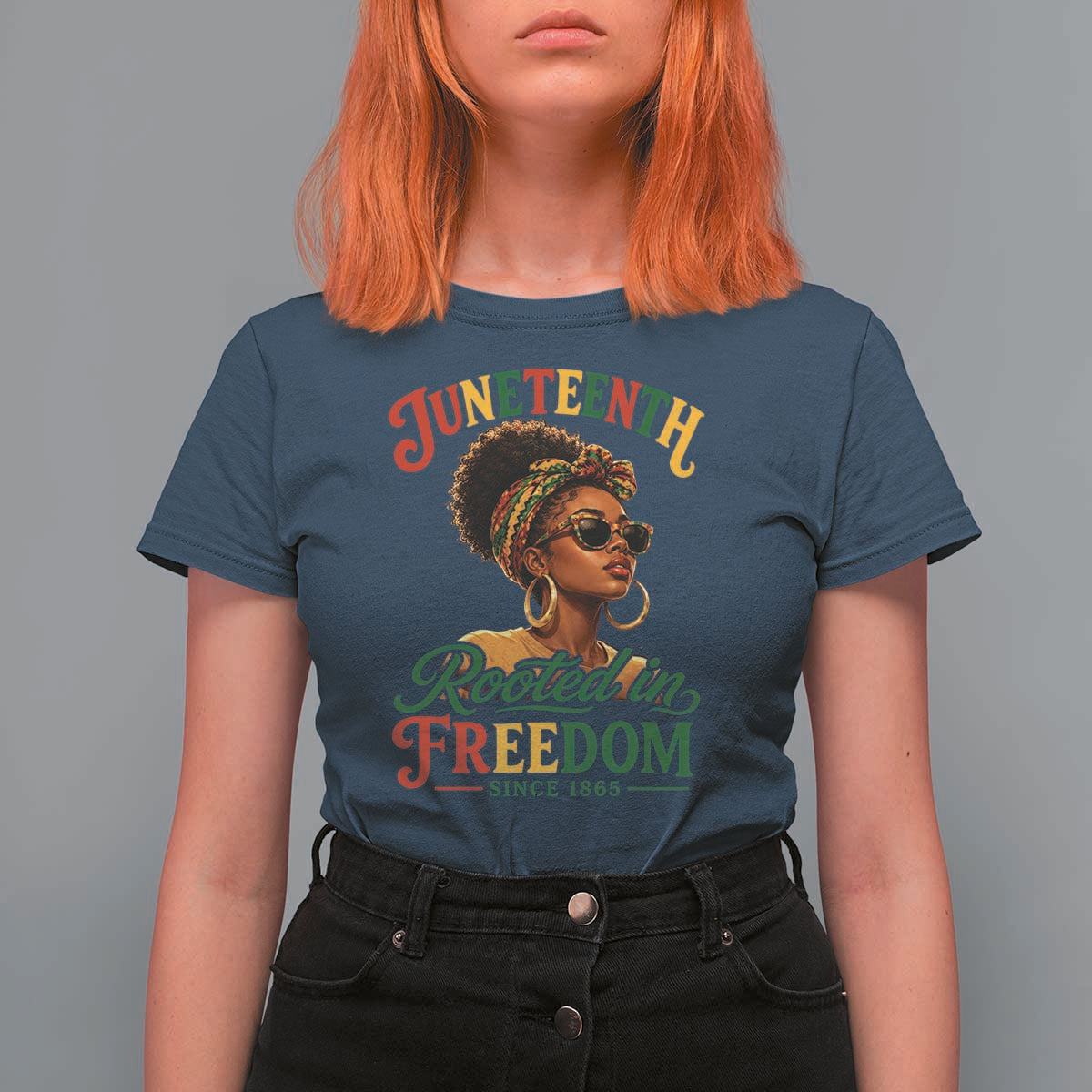 Juneteenth Rooted In Freedom Since 1865 T Shirt For Women Black Women African American