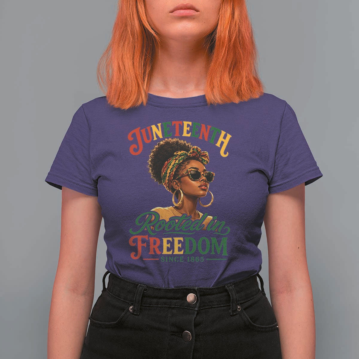 Juneteenth Rooted In Freedom Since 1865 T Shirt For Women Black Women African American