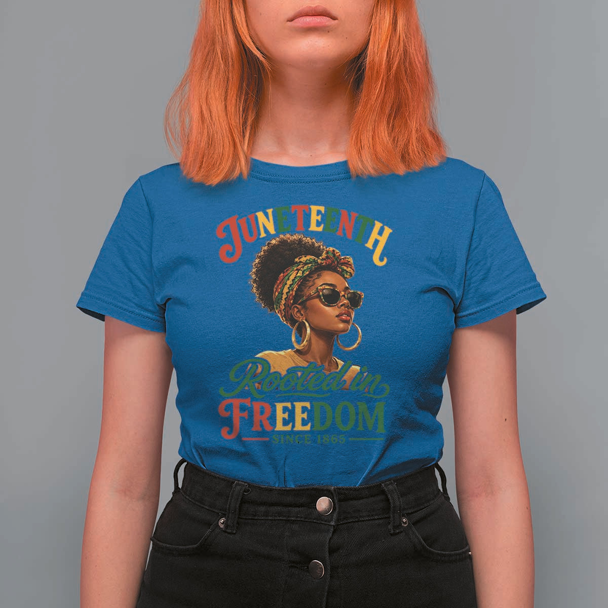 Juneteenth Rooted In Freedom Since 1865 T Shirt For Women Black Women African American