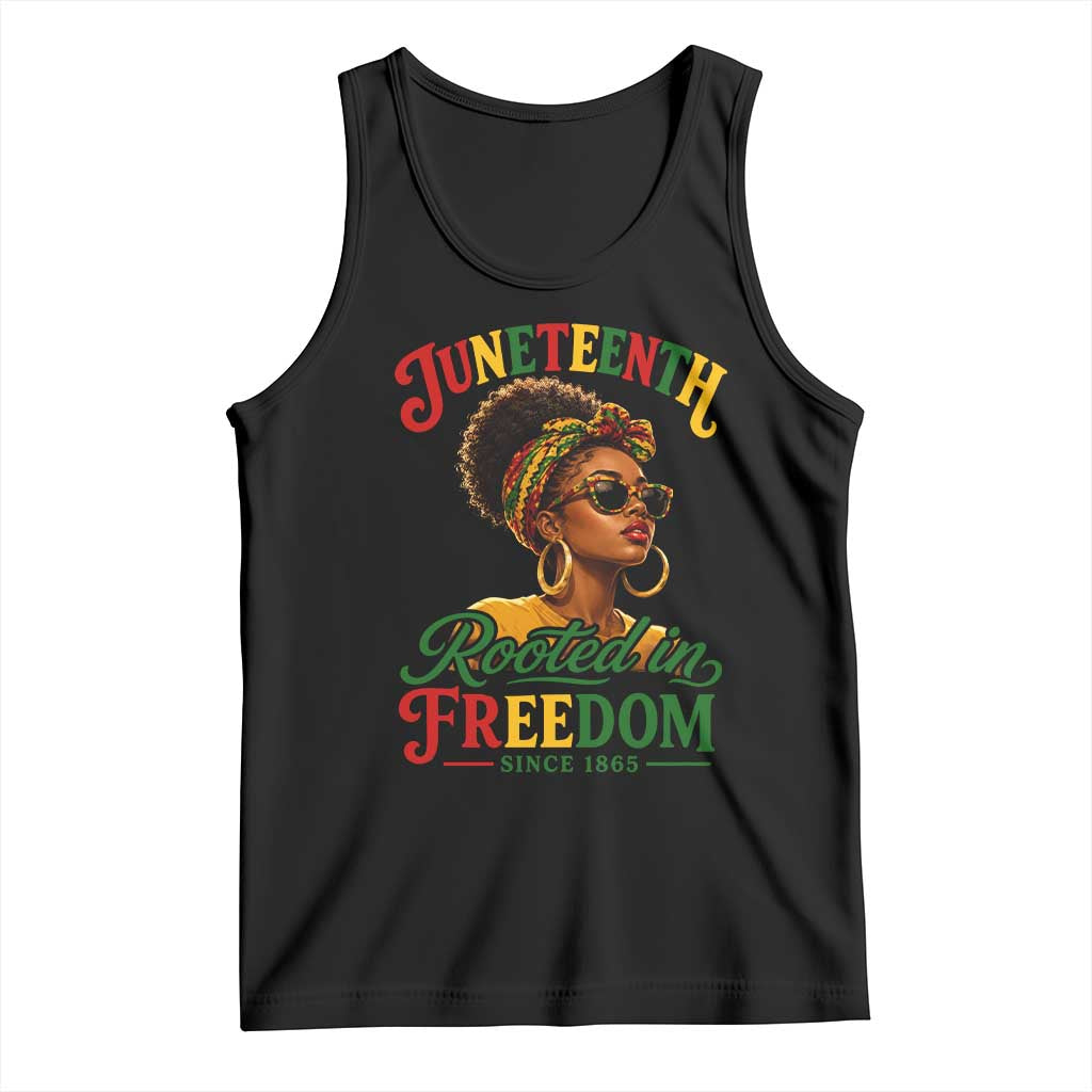Juneteenth Rooted In Freedom Since 1865 Tank Top Black Women African American