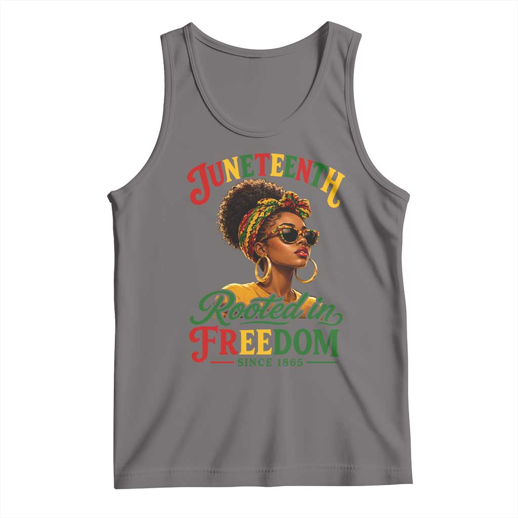 Juneteenth Rooted In Freedom Since 1865 Tank Top Black Women African American