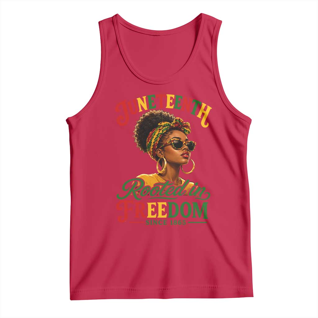 Juneteenth Rooted In Freedom Since 1865 Tank Top Black Women African American