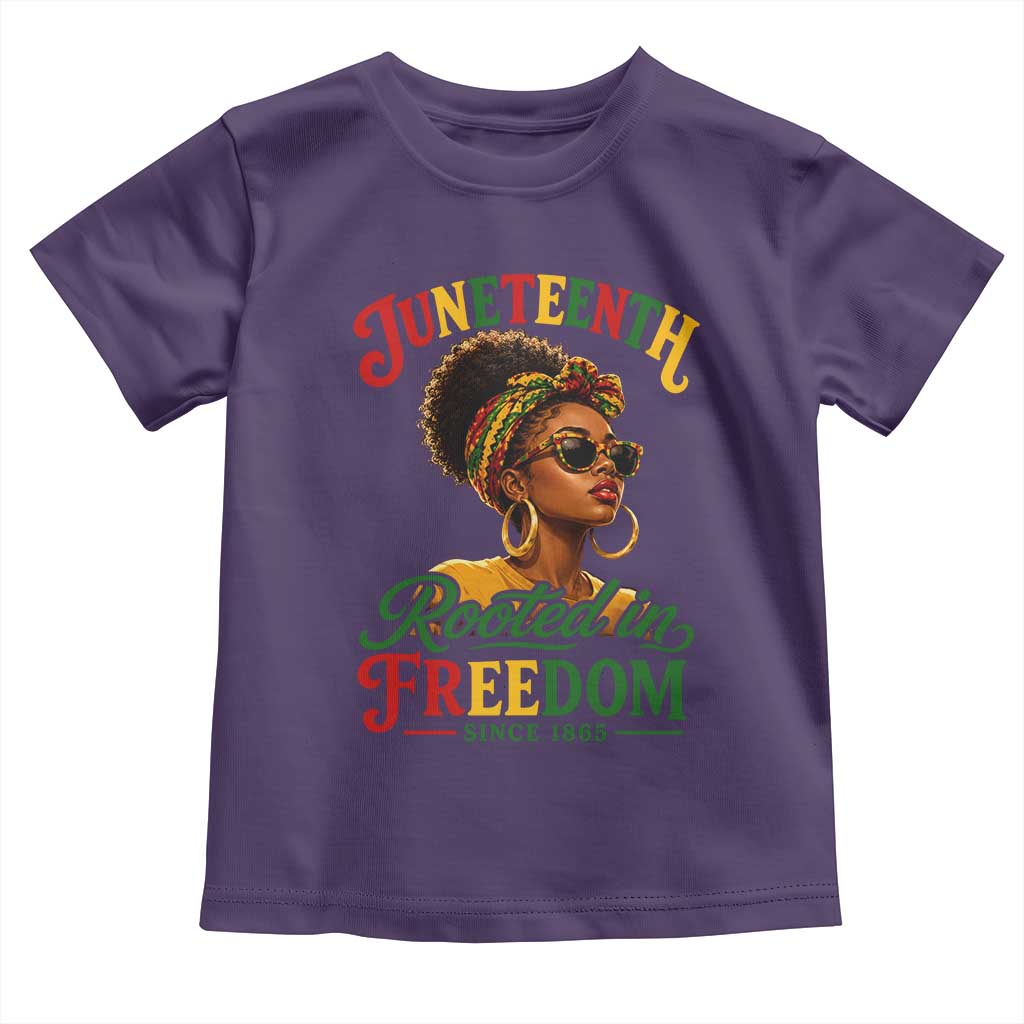 Juneteenth Rooted In Freedom Since 1865 Toddler T Shirt Black Women African American