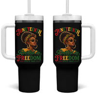 Juneteenth Rooted In Freedom Since 1865 Tumbler With Handle Black Women African American