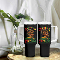 Juneteenth Rooted In Freedom Since 1865 Tumbler With Handle Black Women African American