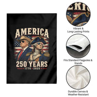 250th Anniversary USA George Washington and US Nations Leader Garden Flag America 250 Years 1776 2026