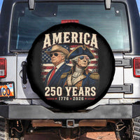 250th Anniversary USA George Washington and US Nations Leader Spare Tire Cover America 250 Years 1776 2026