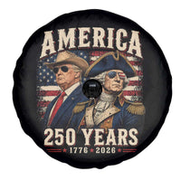 250th Anniversary USA George Washington and US Nations Leader Spare Tire Cover America 250 Years 1776 2026