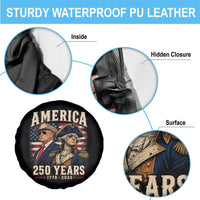 250th Anniversary USA George Washington and US Nations Leader Spare Tire Cover America 250 Years 1776 2026
