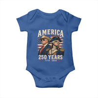 250th Anniversary USA George Washington and US Nations Leader Baby Onesie America 250 Years 1776 2026