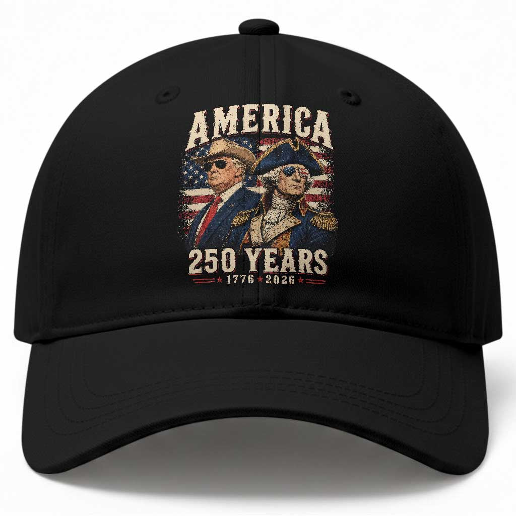 250th Anniversary USA George Washington and US Nations Leader Baseball Cap America 250 Years 1776 2026