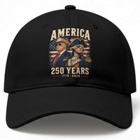 250th Anniversary USA George Washington and US Nations Leader Baseball Cap America 250 Years 1776 2026