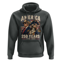250th Anniversary USA George Washington and US Nations Leader Hoodie America 250 Years 1776 2026