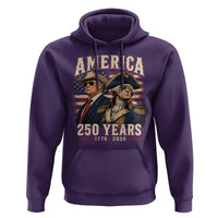 250th Anniversary USA George Washington and US Nations Leader Hoodie America 250 Years 1776 2026
