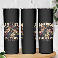 250th Anniversary USA George Washington and US Nations Leader Skinny Tumbler America 250 Years 1776 2026