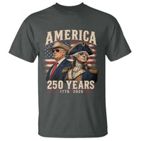 250th Anniversary USA George Washington and US Nations Leader T Shirt America 250 Years 1776 2026