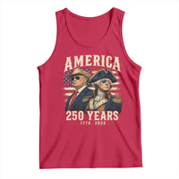 250th Anniversary USA George Washington and US Nations Leader Tank Top America 250 Years 1776 2026