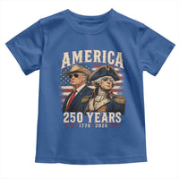 250th Anniversary USA George Washington and US Nations Leader Toddler T Shirt America 250 Years 1776 2026