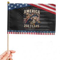 250th Anniversary USA George Washington and US Nations Leader Patriotic Handheld Flag America 250 Years 1776 2026