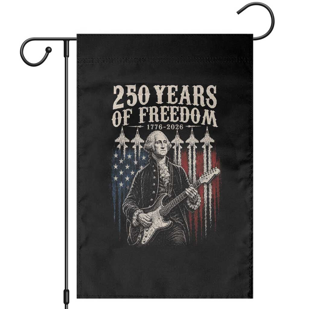 George Washington Playing Guitar 250 Years of Freedom Garden Flag