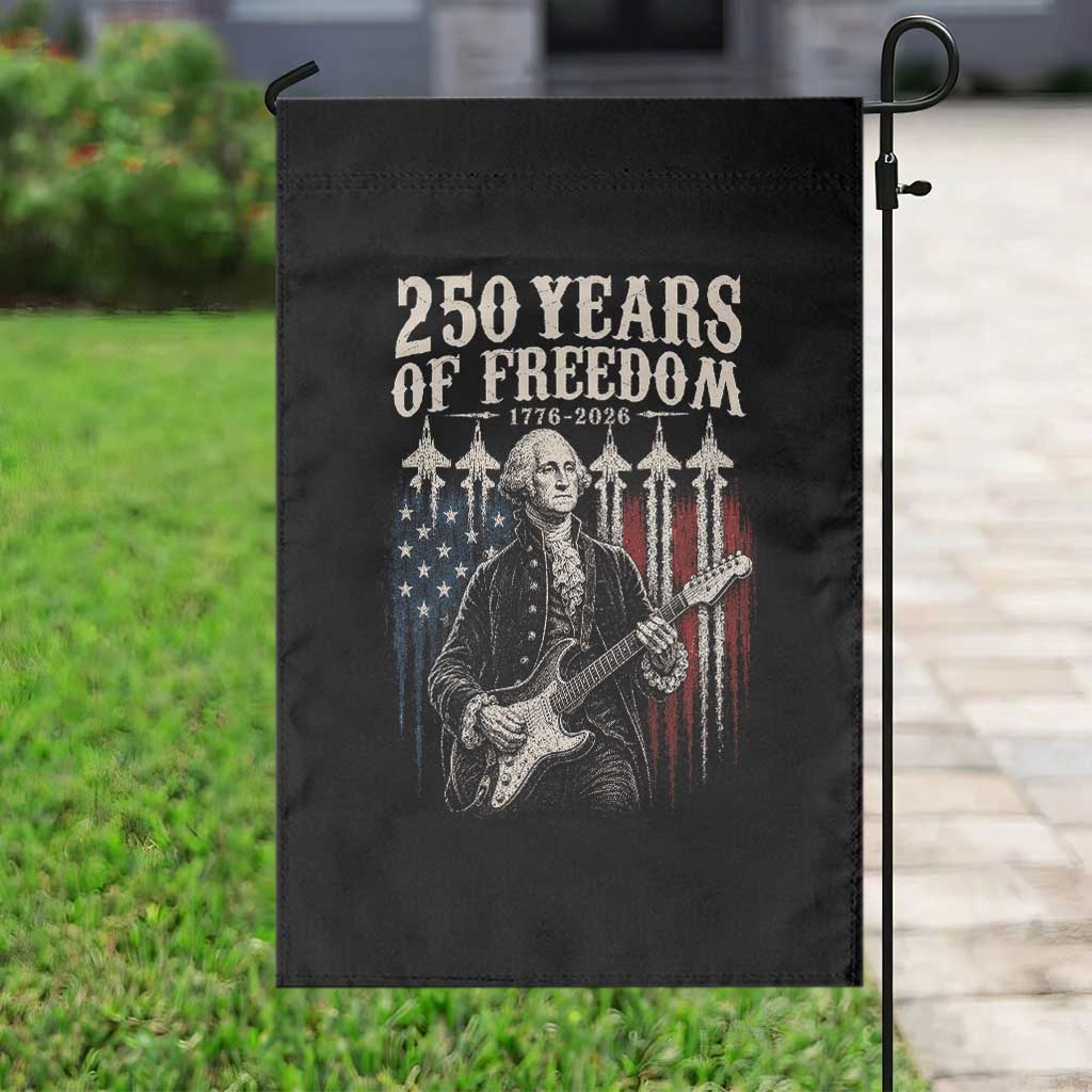 George Washington Playing Guitar 250 Years of Freedom Garden Flag