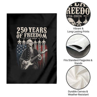 George Washington Playing Guitar 250 Years of Freedom Garden Flag