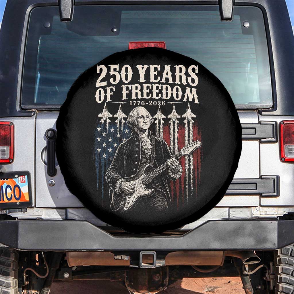 George Washington Playing Guitar 250 Years of Freedom Spare Tire Cover