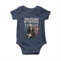 George Washington Playing Guitar 250 Years of Freedom Baby Onesie