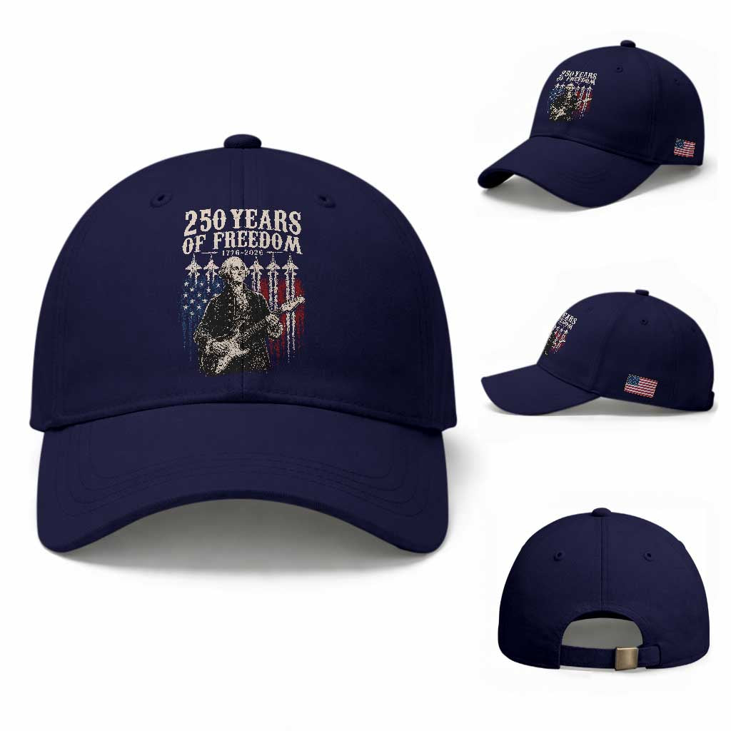 George Washington Playing Guitar 250 Years of Freedom Baseball Cap