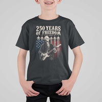 George Washington Playing Guitar 250 Years of Freedom T Shirt For Kid