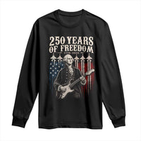George Washington Playing Guitar 250 Years of Freedom Long Sleeve Shirt