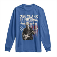 George Washington Playing Guitar 250 Years of Freedom Long Sleeve Shirt