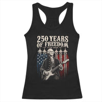 George Washington Playing Guitar 250 Years of Freedom Racerback Tank Top