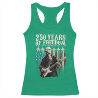 George Washington Playing Guitar 250 Years of Freedom Racerback Tank Top