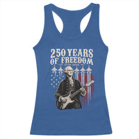 George Washington Playing Guitar 250 Years of Freedom Racerback Tank Top