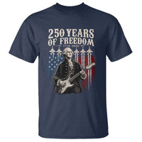 George Washington Playing Guitar 250 Years of Freedom T Shirt