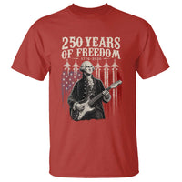 George Washington Playing Guitar 250 Years of Freedom T Shirt