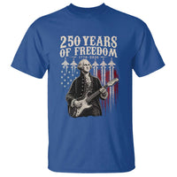 George Washington Playing Guitar 250 Years of Freedom T Shirt